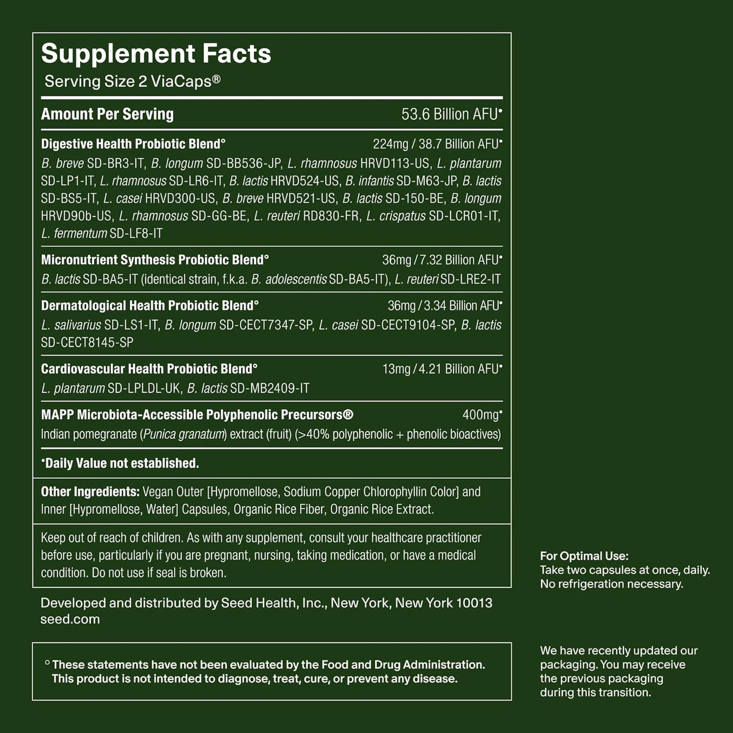 Seed DS-01 Daily Synbiotic